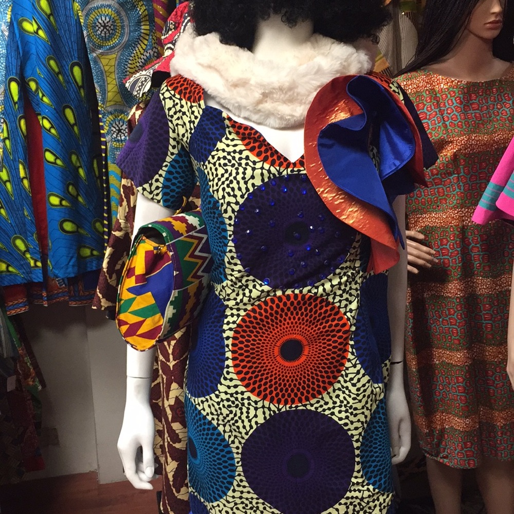 Authentic African Print Long Dress
